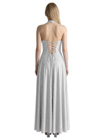 Halter Beaded Prom Dress 