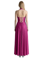 Halter Beaded Prom Dress 