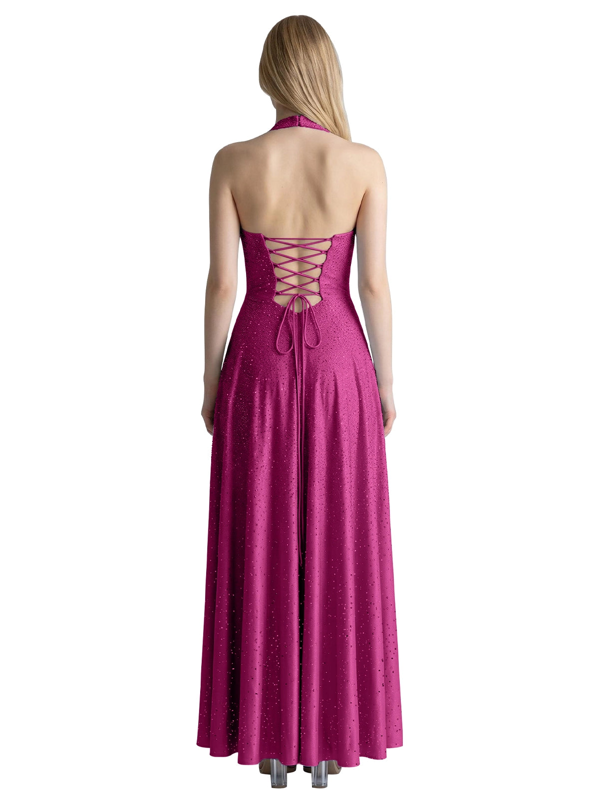 Halter Beaded Prom Dress 
