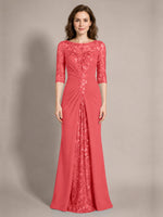 Lace Mother of the Bride Dress with Applique 