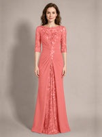 Lace Mother of the Bride Dress with Applique 