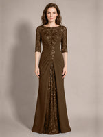 Lace Mother of the Bride Dress with Applique 