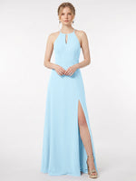 Chiffon Bridesmaid Dress with Halter 