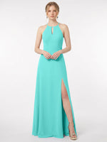 Chiffon Bridesmaid Dress with Halter 