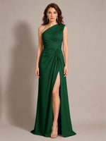One-Shoulder Prom Dress with Slit