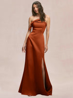 Satin Bow Accent Bridesmaid Dress 