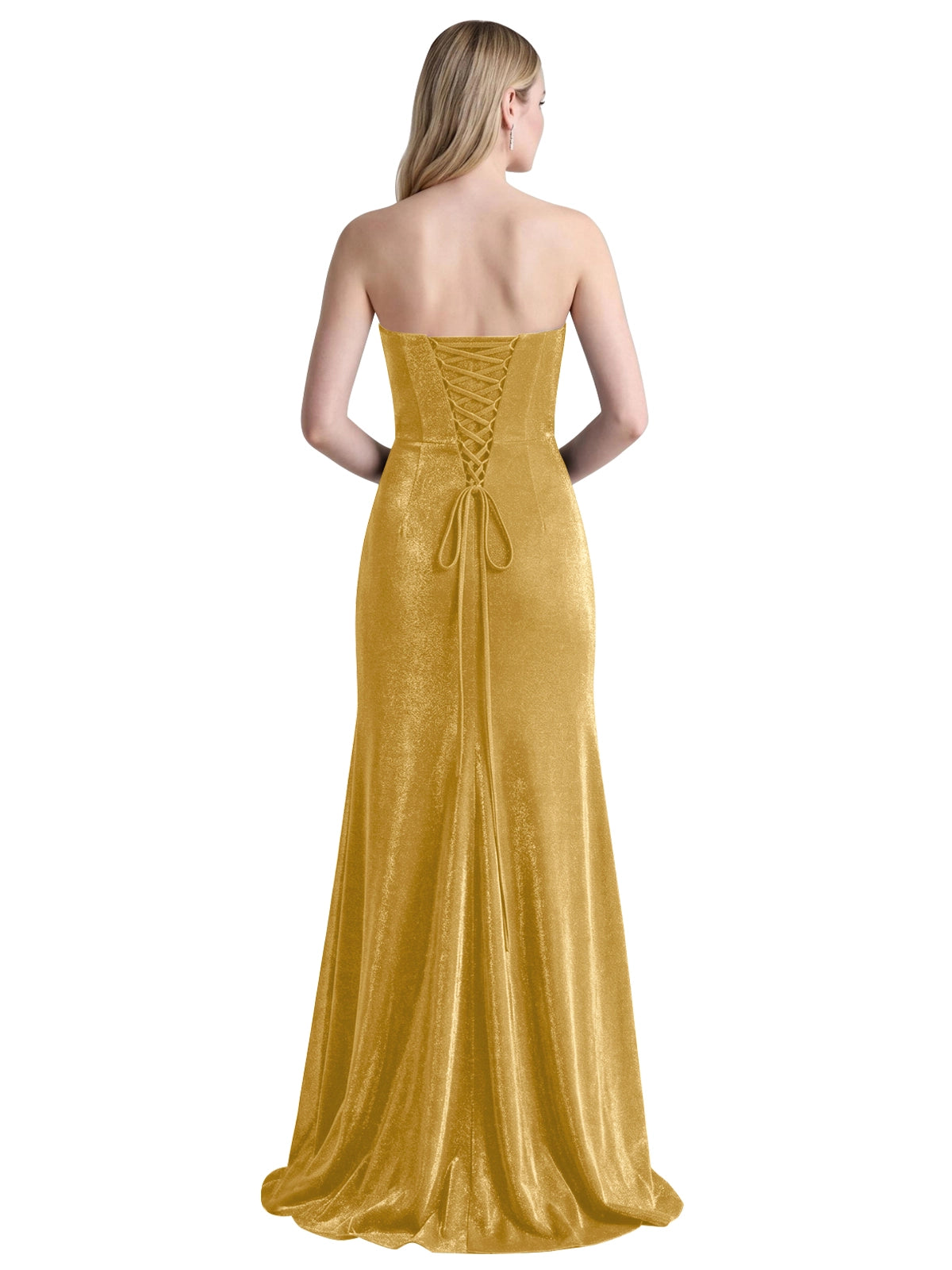 Velvet Prom Dress with Beaded Applique 