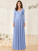 A-line Mother of the Bride Dress with Appliques