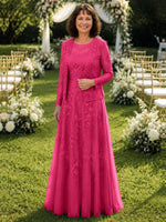 A-line Mother of the Bride Dress with Lace 
