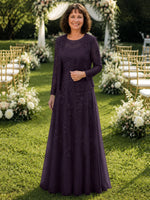 A-line Mother of the Bride Dress with Lace 