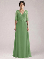 Lace Mother of the Bride Dress with Half Sleeves
