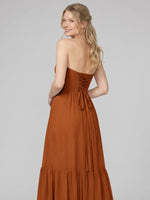 Strapless Bridesmaid Dress with Slit 