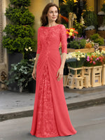 Lace Mother of the Bride Dress with Applique 
