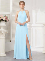 Chiffon Bridesmaid Dress with Halter 