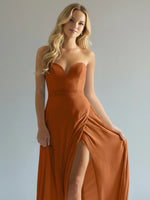 Sweetheart Bridesmaid Dress with Slit 