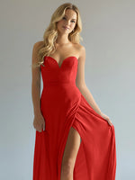 Sweetheart Bridesmaid Dress with Slit 