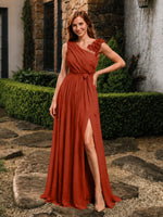Chiffon Prom Dress with Appliques