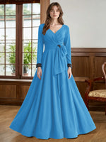 Stretch Satin Mother of the Bride Dress with Crystal