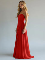 Sweetheart Bridesmaid Dress with Slit 