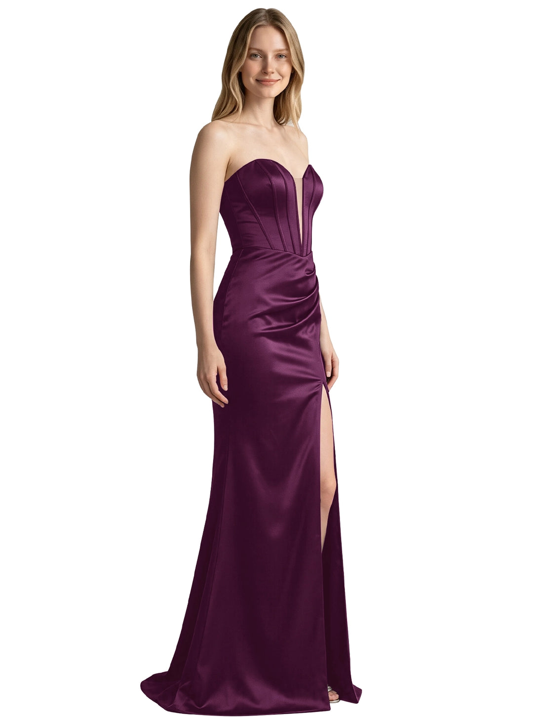 High Slit Sweetheart Prom Dress 