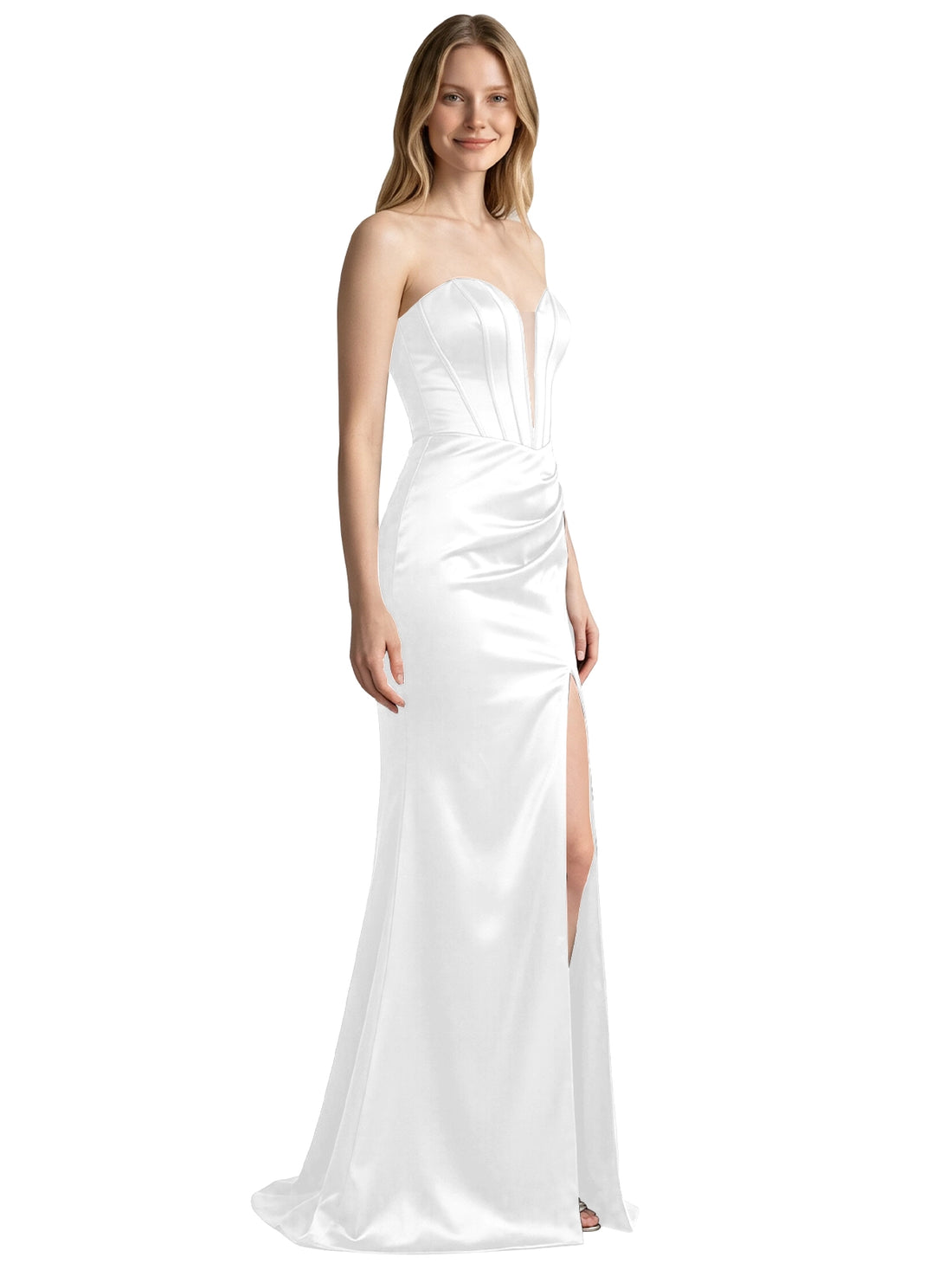 High Slit Sweetheart Prom Dress 