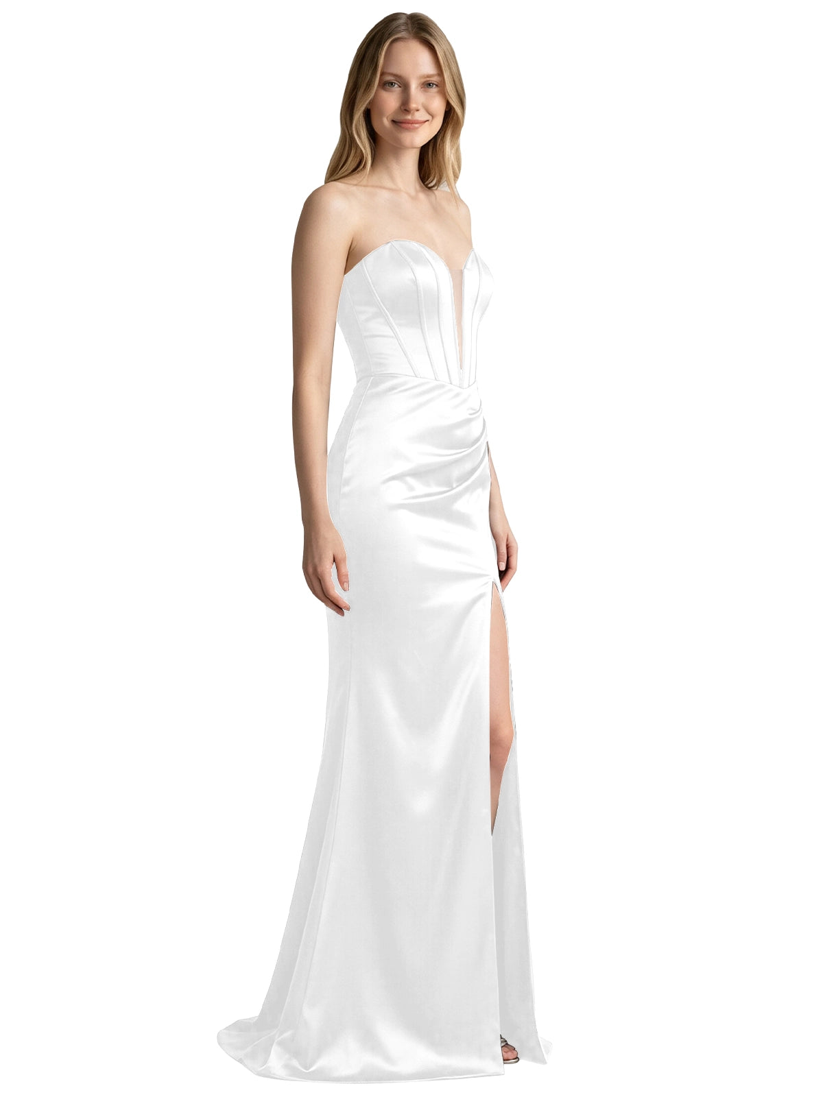 High Slit Sweetheart Prom Dress 