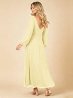 A-line Bridesmaid Dress with Long Sleeves 