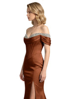 Corset Beaded Trumpet Prom Dress 