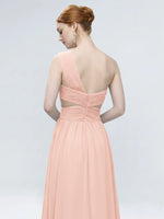 One-Shoulder Side Cut-Out Bridesmaid Dress 
