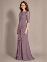 Lace Mother of the Bride Dress with Applique 