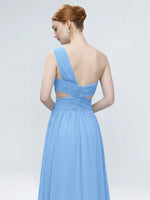 One-Shoulder Side Cut-Out Bridesmaid Dress 