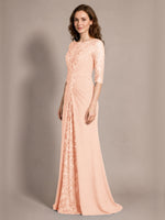 Lace Mother of the Bride Dress with Applique 