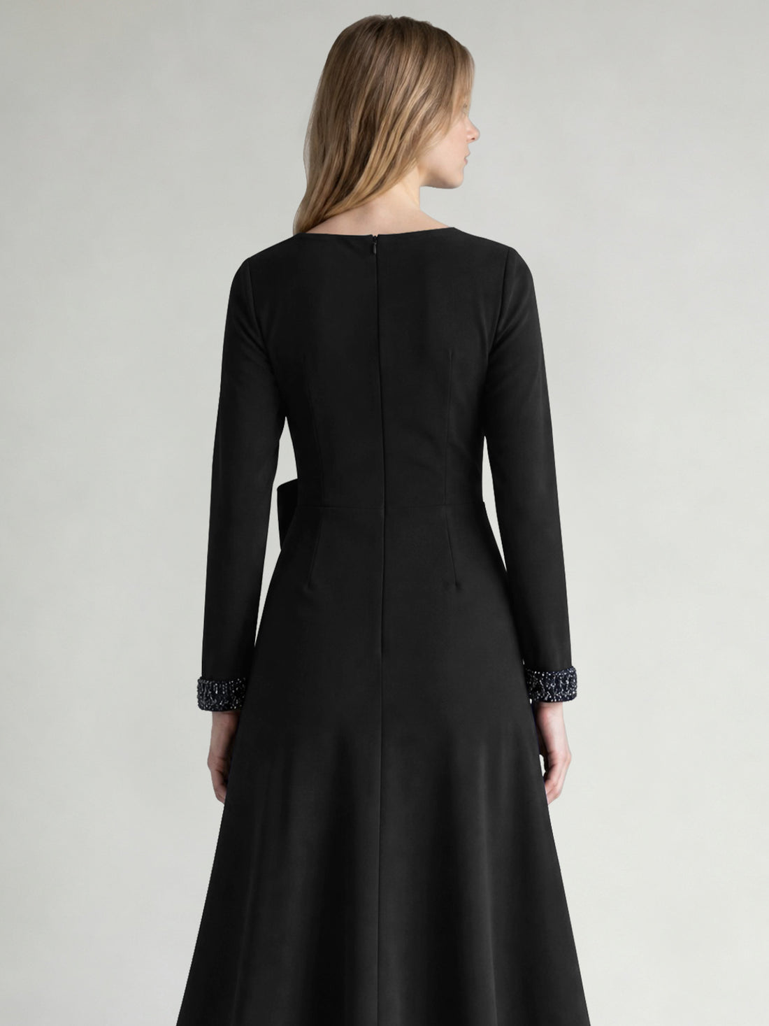 Stretch Satin Mother of the Bride Dress with Crystal