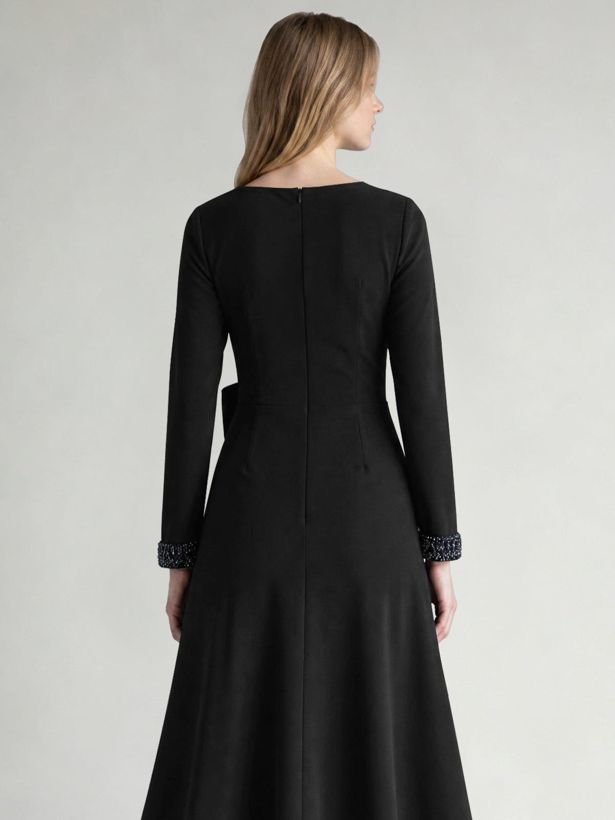 Stretch Satin Mother of the Bride Dress with Crystal