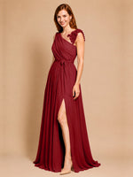 Chiffon Prom Dress with Appliques
