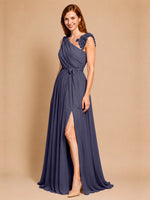 Chiffon Prom Dress with Appliques