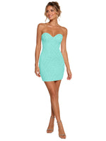 Sparkling Sheath Beading Mini Dress 