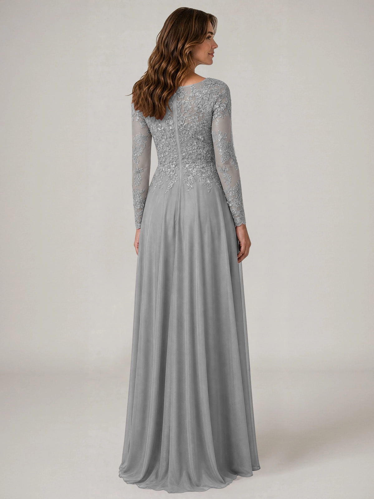 A-line Mother of the Bride Dress with Appliques