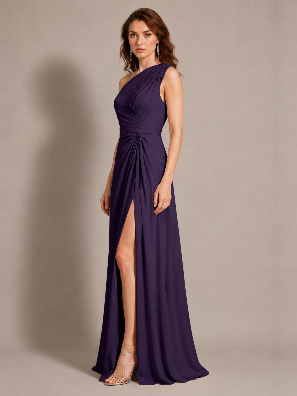 One-Shoulder Prom Dress with Slit