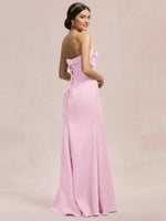 Satin Bow Accent Bridesmaid Dress 