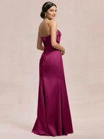 Satin Bow Accent Bridesmaid Dress 