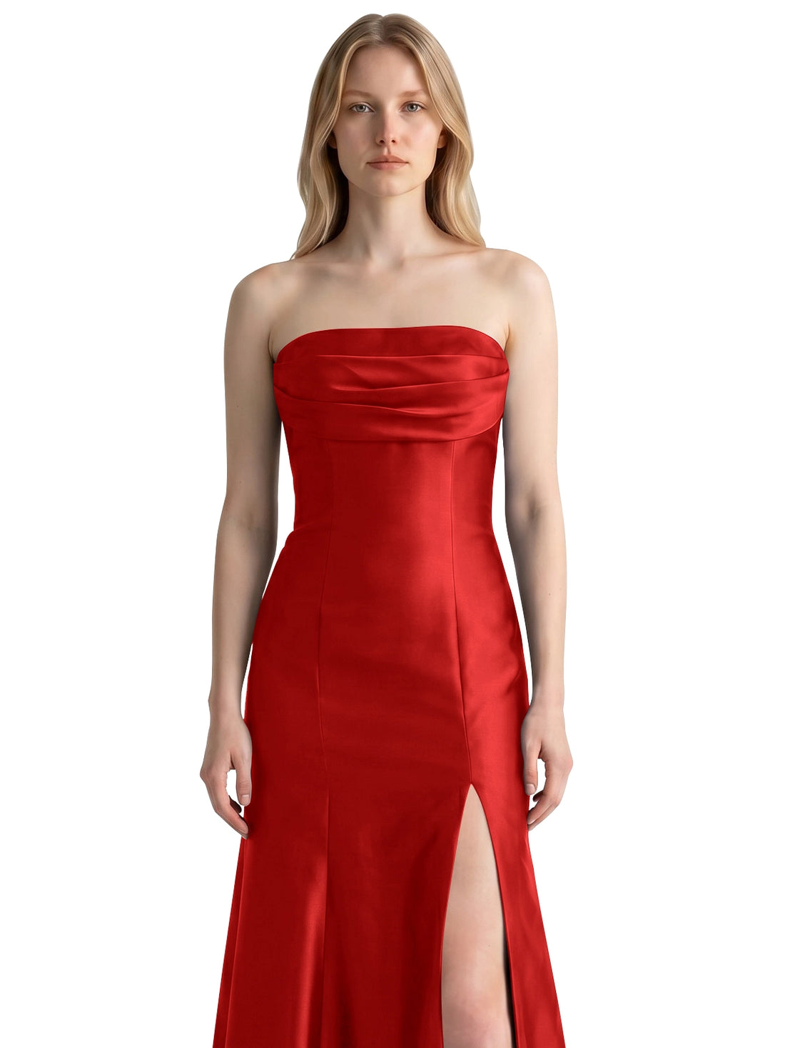 Strapless Ruched Bodice Prom Dress 