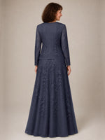 A-line Mother of the Bride Dress with Lace 