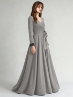 Stretch Satin Mother of the Bride Dress with Crystal