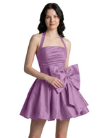 Halter Oversized Bow Mini Dress 