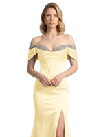 Corset Beaded Trumpet Prom Dress 