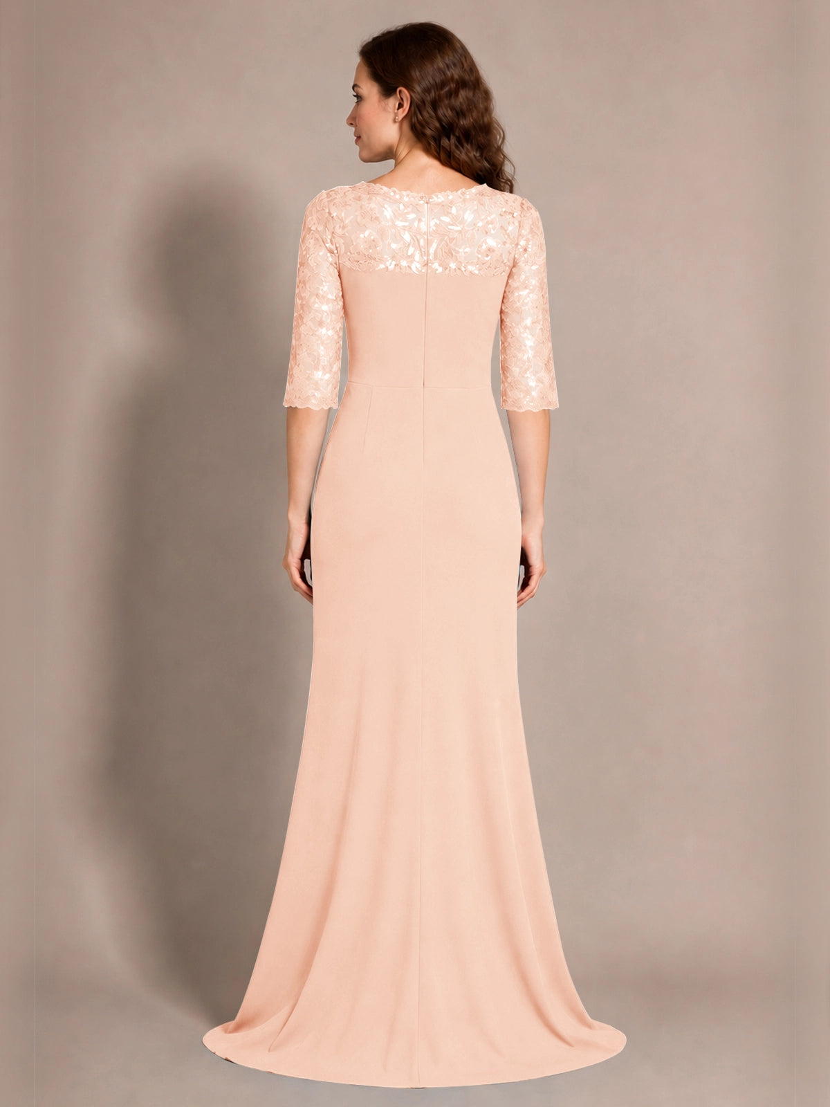 Lace Mother of the Bride Dress with Applique 