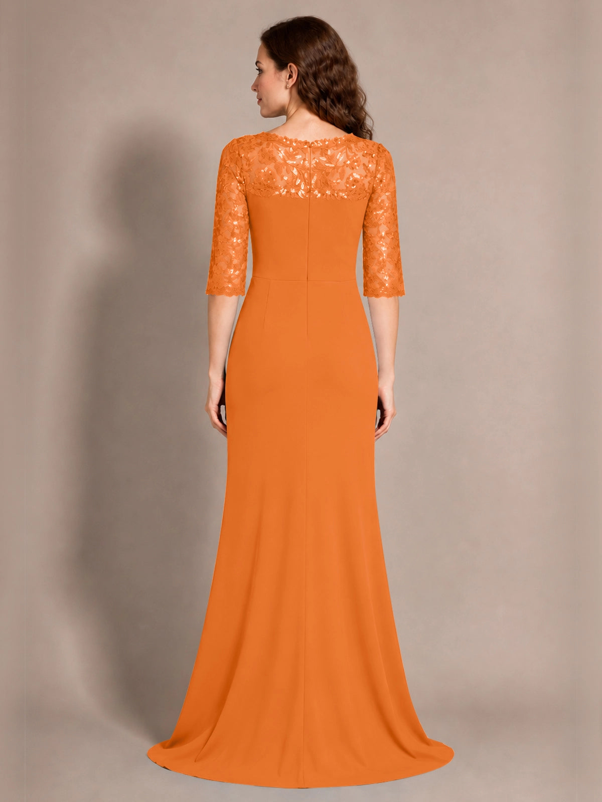 Lace Mother of the Bride Dress with Applique 
