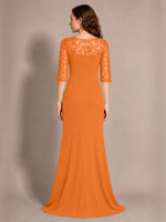 Lace Mother of the Bride Dress with Applique 