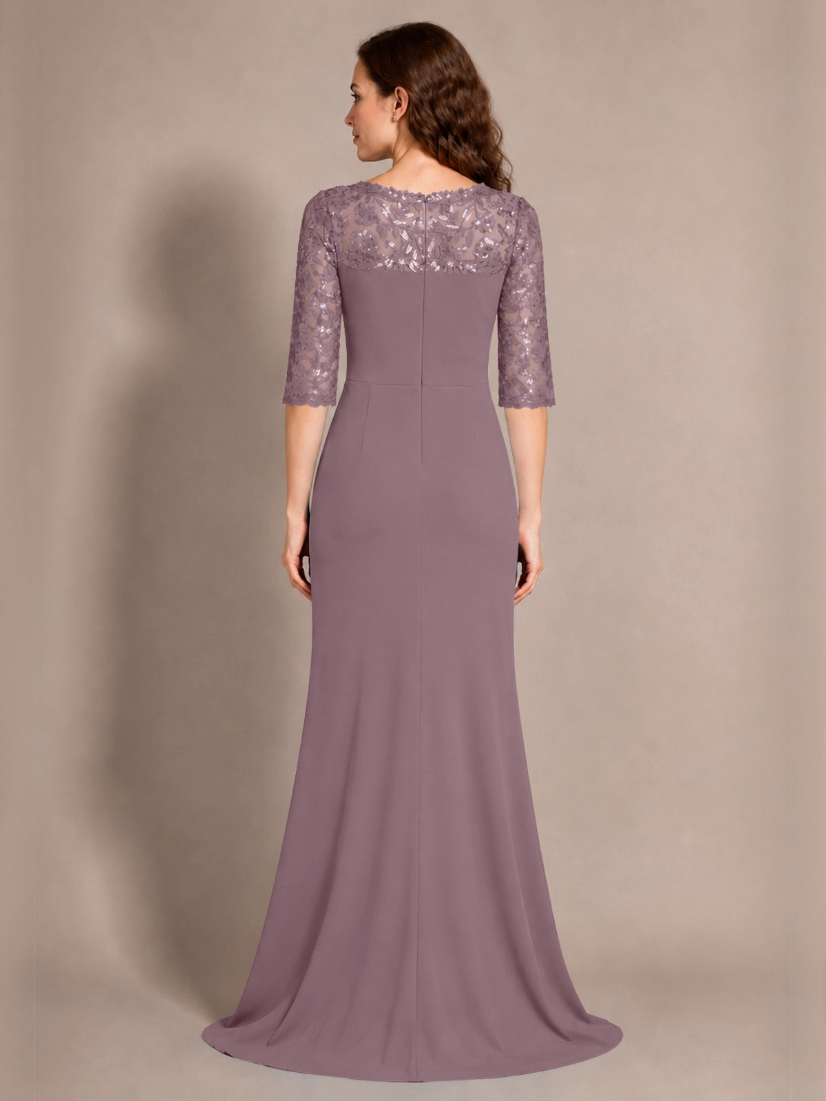 Lace Mother of the Bride Dress with Applique 